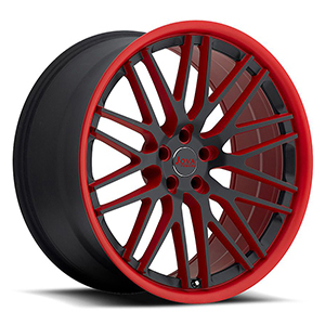 black rims red lip