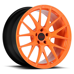 black and orange rims