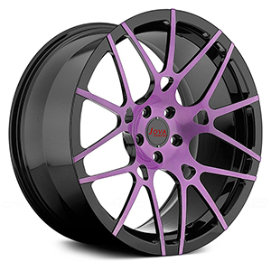 black and purple rims