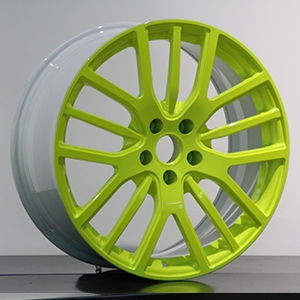 white and fluorescence green rims white and fluorescence green rims