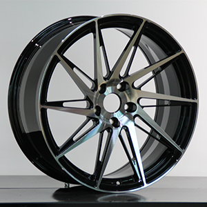 black machine aluminum wheels