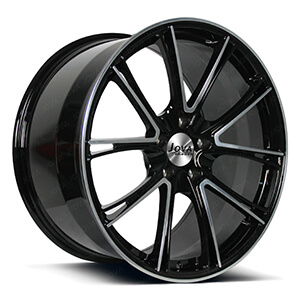 black machined rims