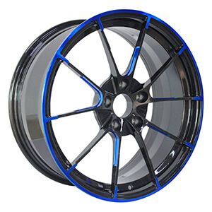 black rims with blue lip