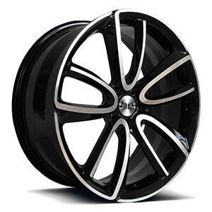 black machine face wheels