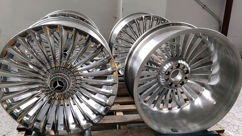 mercedes chrome rims