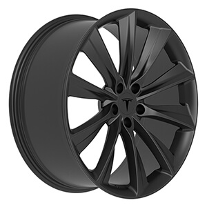 tesla model x black rims