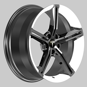 black and white rims