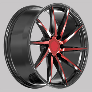 black and red rims
