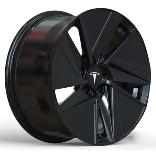 tesla model 3 black rims