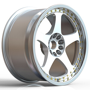 5 spoke white wheels